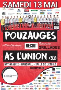 N2M Handball  Pouzauges reçoit AS L'Union (31). Le samedi 13 mai 2017 à Pouzauges. Vendee.  19H00